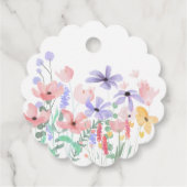 Vlinders en Blooms Baby shower Dank U Bedankjes Labels (Achterkant)