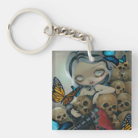 "Vlinders en Bot" Keychain (voorkant)