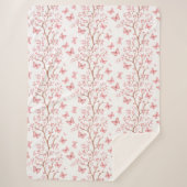 Vlinders en botanische sherpa deken (Voorkant)