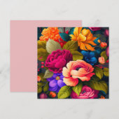 Vlinders en bruine bloemen dank je kaart (Voorkant / Achterkant)