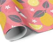 Vlinders en citroenen cadeaupapier (Rol Hoek)
