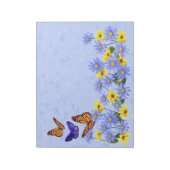  vlinders en Daisies Spring Garden Notitieblok (Linkerzijde)