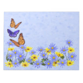  vlinders en Daisies Spring Garden Notitieblok (Voorkant)