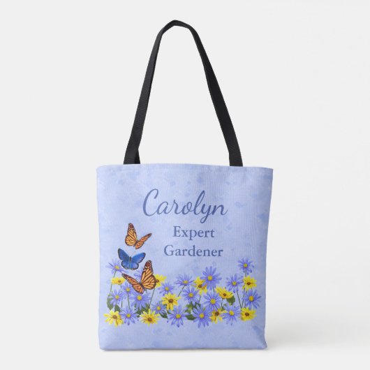  vlinders en Daisies Spring Garden Tote Bag (Achterkant)