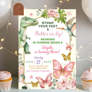 Vlinders en dinosaurussen gezamenlijke broer of zu kaart