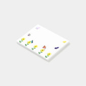 Vlinders en een fee Post-it® notes (Schuin)