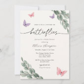 Vlinders en Eucalyptus Vrijgezellenfeest Kaart (Voorkant)