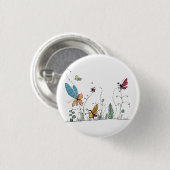 vlinders en feeën thema ronde button 3,2 cm (Voorkant /achterkant)