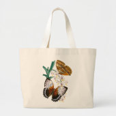  vlinders en Floral Illustration on Grote Tote Bag (Voorkant)