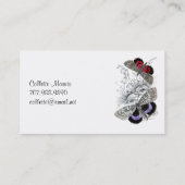 Vlinders en gebladerte roepkaart visitekaartje (Achterkant)