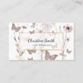 vlinders en gedroogde bloemen visitekaartje (Voorkant)