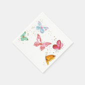 Vlinders en glitter servet (Hoek)