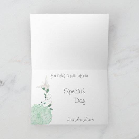 Vlinders en groene chrysanten bedankt (Binnen)