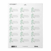 Vlinders en groene chrysanten etiket (Full Sheet)
