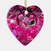 vlinders en harten keramisch ornament (Rechts)