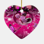 vlinders en harten keramisch ornament (Achterkant)