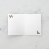 Vlinders en kamperfoelie patroon blanco bedankkaart (Binnen)