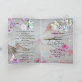 Vlinders en kersenbloesems begrafenisprogramma programma (Binnen)