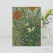 Vlinders en klaprozen door Vincent van Gogh Kaart (Staand voorkant)