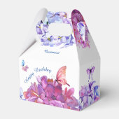 Vlinders en kleurrijke hortensia's Favor Box Bedankdoosjes (Voorkant Zijde)