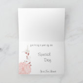 Vlinders en Koraal Chrysanten Dank U Bedankkaart (Binnen)