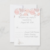 Vlinders en koraal Chrysanten RSVP Kaartje (Achterkant)