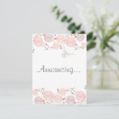 Vlinders en Koraal Chrysanten Verloving Aankondiging (Staand voorkant)