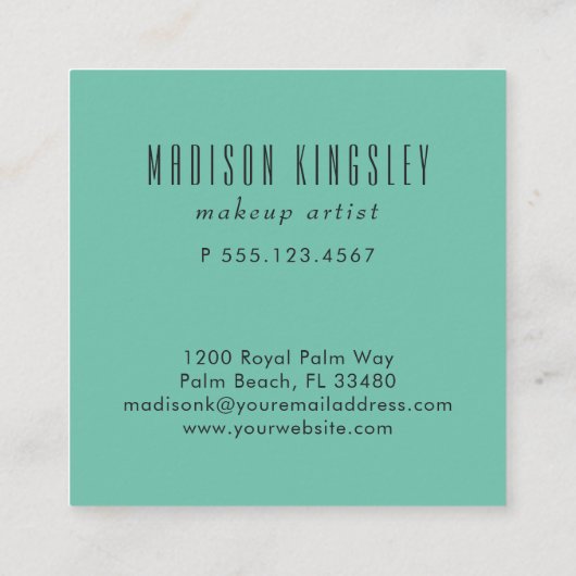  vlinders en kunstzinnig Abstract Vierkante Visitekaartje (Achterkant)