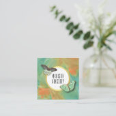  vlinders en kunstzinnig Abstract Vierkante Visitekaartje (Staand voorkant)