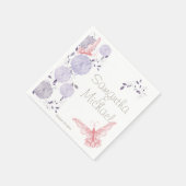 Vlinders en Lavendel Chrysanten Servet (Hoek)