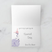 Vlinders en Lavendel Chrysanthemum Dank u Bedankkaart (Binnen)