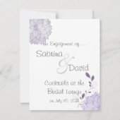 Vlinders en Lavendel Chrysanthemum Verloving Aankondiging (Achterkant)