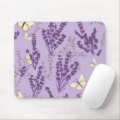 Vlinders en lavendelbloemen muismat (Met muis)