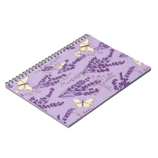 Vlinders en lavendelbloemen notitieboek (Linkerzijde)