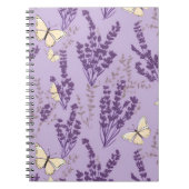 Vlinders en lavendelbloemen notitieboek (Voorkant)