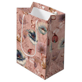 Vlinders en Libellen op Klaprozen Medium Cadeauzakje