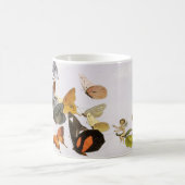  vlinders en lichte oude illustratie koffiemok (Center)