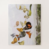 vlinders en lichte oude illustratie legpuzzel (Verticaal)