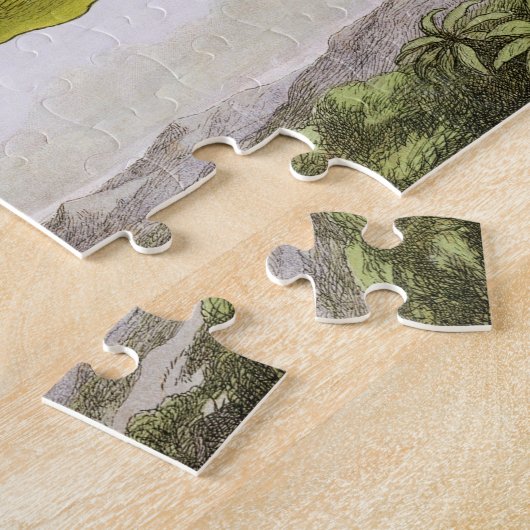  vlinders en lichte oude illustratie legpuzzel (Zijkant)