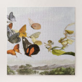  vlinders en lichte oude illustratie legpuzzel (Verticaal)