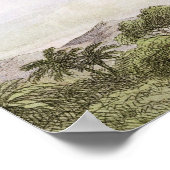 vlinders en lichte oude illustratie poster (Hoek)