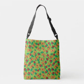 Vlinders en lieveheersbeestjes op groene bladeren crossbody tas (Achterkant)
