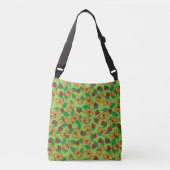 Vlinders en lieveheersbeestjes op groene bladeren crossbody tas (Voorkant)