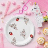 Vlinders en lieveheersbeestjes papieren bordje (Feest)