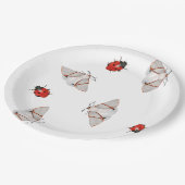 Vlinders en lieveheersbeestjes papieren bordje (Gekanteld)