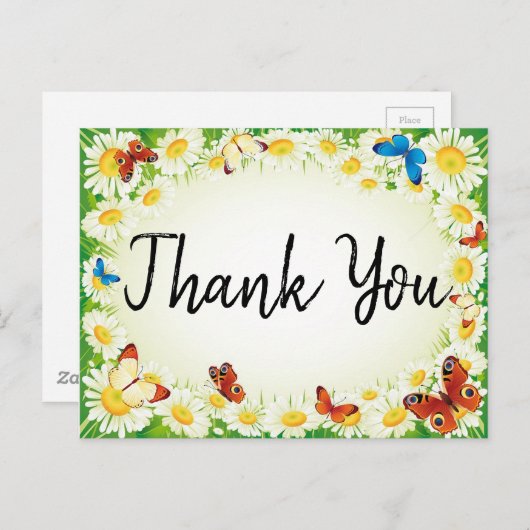 Vlinders en Madeliefjes Briefkaart (Voorkant / Achterkant)