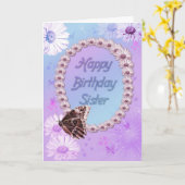 Vlinders en madeliefjes Verjaardagskaart voor een  Kaart (Gele Bloem)