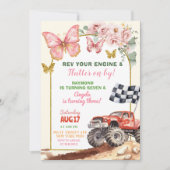 Vlinders en Monster Truck gezamenlijke verjaardag Kaart (Voorkant)