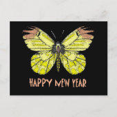 Vlinders en motten Gelukkig Nieuwjaar Feestdagenkaart (Voorkant)