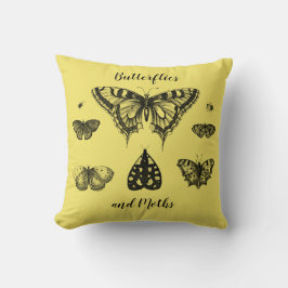 Vlinders en Motten Vintage Print Kussen